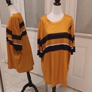 4/$60 New Golden Yellow & Black Striped Tee - Size 3XL